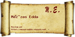 Mézes Edda névjegykártya